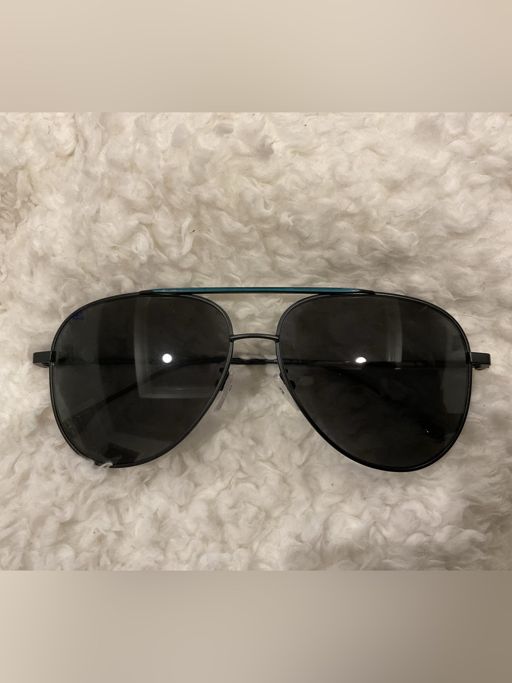 Paul Smith Black Aviator Sunglasses with Double-Bridge Design